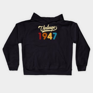 1947 Vintage Gift 73rd Birthday Retro Style Kids Hoodie